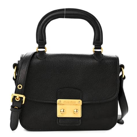 miu miu madras small crossbody|MIU MIU Goatskin Madras Small Crossbody Bag Black.